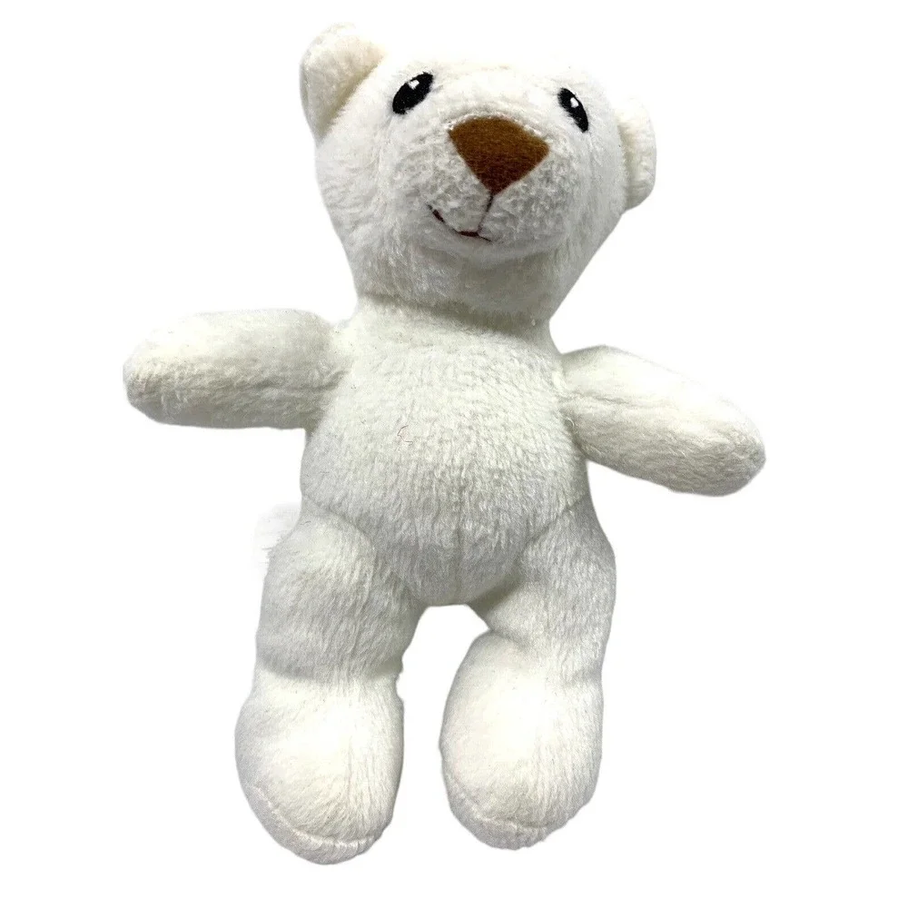 2006 Lil Luvables White Bear Spin Master‎ Toy Teddy Fluffy Factory Hide Pocket